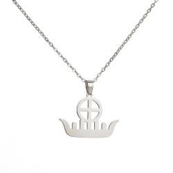 MOBSAN Halskette Sonnenkreuz und Boot Halskette Navian Nautischer Bootsschmuck Party Geschenk von MOBSAN
