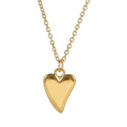 MOBSAN Halskette Temperament glänzende Liebe herzförmige Schlüsselbeinkette für Damen Party Geschenk von MOBSAN