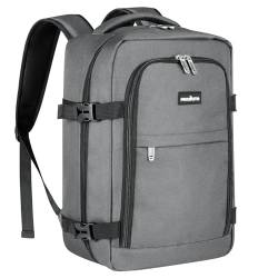 MOCOCITO Handgepäck Rucksack für Ryanair 40x20x25, Untersitz-Kabinentasche, Maximale Größe der Kabinenreisetasche Flugtasche, Gepäck Weekender mit Schultergurt Handtasche Sporttasche-20L(Grau) von MOCOCITO