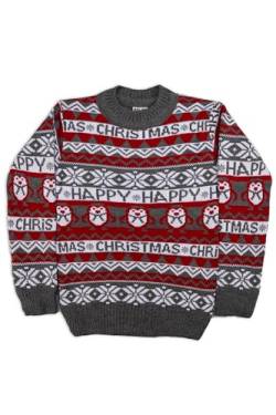 MODAMİT Weihnachten Pullover Kinder, Unisex, Christmas Verziert, Strickpullover, Weihnachtspullover (7-8 Jahre) von MODAMİT