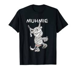 Kuh Mumie Wortspiel I Muhmie Halloween Tiermotiv I Fun T-Shirt von MODARTIS - Fun Cartoon Kühe T-Shirts I Geschenke