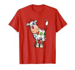 Kunterbunte Kuh T Shirt I Bunte Kühe Tshirt I Funshirt T-Shirt von MODARTIS - Fun Cartoon Kühe T-Shirts I Geschenke
