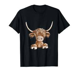 Schottisches Hochlandrind Kopf I Highland Rind Kuh Fun T-Shirt von MODARTIS - Fun Cartoon Kühe T-Shirts I Geschenke