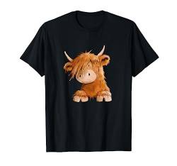 Schottisches Hochlandrind Kopf I Highland Rind Kuh Fun T-Shirt von MODARTIS - Fun Cartoon Kühe T-Shirts I Geschenke