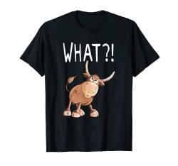 What?! Stier T Shirt I Bulle Ochse Kuhmotiv Tiere Funshirt von MODARTIS - Fun Cartoon Kühe T-Shirts I Geschenke