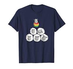Buntes Regenbogen Schaf der Familie I Be Different Schaf Fun T-Shirt von MODARTIS - Fun Cartoon Schafe T-Shirts I Geschenke