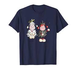 Engelchen und Teufelchen Schaf T Shirt I Funshirt T-Shirt von MODARTIS - Fun Cartoon Schafe T-Shirts I Geschenke