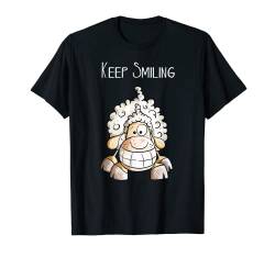 Keep Smiling Lachendes Schaf T Shirt I Sheep Funshirt T-Shirt von MODARTIS - Fun Cartoon Schafe T-Shirts I Geschenke