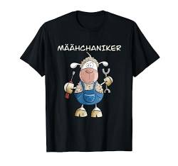 Lustiges Schaf Wortspiel Mähchaniker I Mechaniker Schrauber T-Shirt von MODARTIS - Fun Cartoon Schafe T-Shirts I Geschenke