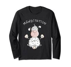 Meditation Schaf I Yoga Fun Schafe I Wortspiel Langarmshirt von MODARTIS - Fun Cartoon Schafe T-Shirts I Geschenke