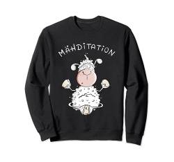 Meditation Schaf I Yoga Fun Schafe I Wortspiel Sweatshirt von MODARTIS - Fun Cartoon Schafe T-Shirts I Geschenke
