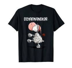 Schaf Wortspiel Schafwandler I Schlafwandler I Nacht Schlaf T-Shirt von MODARTIS - Fun Cartoon Schafe T-Shirts I Geschenke