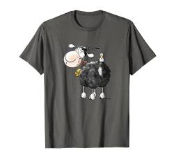 Schwarzes Wolliges Schaf I Schafe Comic Fun T-Shirt von MODARTIS - Fun Cartoon Schafe T-Shirts I Geschenke