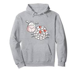 Wolliges Schaf mit Herz I Schaf Fun Design I Schäfchen Pullover Hoodie von MODARTIS - Fun Cartoon Schafe T-Shirts I Geschenke