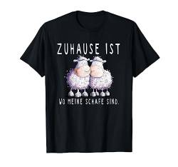 Zuhause ist wo meine Schafe sind I Lustige Schaf Sprüche T-Shirt von MODARTIS - Fun Cartoon Schafe T-Shirts I Geschenke