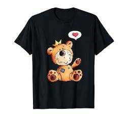 Teddy König mit Krone und Herz T Shirt Bär Bärchen Funshirt T-Shirt von MODARTIS - Lustige Bär Teddy T-Shirts & Geschenke