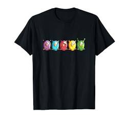 Bunte Eulen T Shirt I Vogel Funshirt I Eule Comic Motiv T-Shirt von MODARTIS - Lustige Cartoon Fun T-Shirts