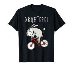 Drahtesel Wortspiel I Esel Fährt Fahrrad Comic I Rad Fahrer T-Shirt von MODARTIS - Lustige Cartoon Fun T-Shirts