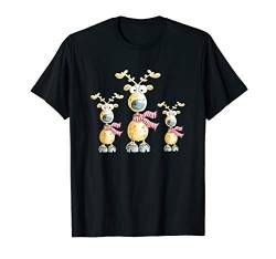 Drollige Winter Rentiere I Hirsch Wildtier Elch Tiermotiv T-Shirt von MODARTIS - Lustige Cartoon Fun T-Shirts