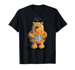 Grummeliger Morgenmuffel Bär Trinkt Kaffee T-Shirt von MODARTIS - Lustige Cartoon Fun T-Shirts