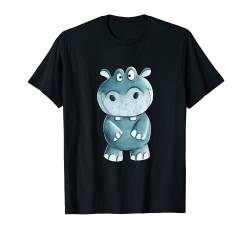 Happy Nilpferd I Hippo Tierdruck Tiermotiv I Wildtier T-Shirt von MODARTIS - Lustige Cartoon Fun T-Shirts