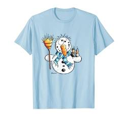 Happy Schneemann T Shirt Wintermotiv für Weihnachten T-Shirt von MODARTIS - Lustige Cartoon Fun T-Shirts