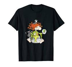 Hexe mit Kochtopf Glaskugel und Wetterfrosch I Hexen Fun T-Shirt von MODARTIS - Lustige Cartoon Fun T-Shirts
