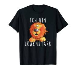 Lustiger Löwe Mit Spruch Ich Bin Löwenstark I Wildtier Fun T-Shirt von MODARTIS - Lustige Cartoon Fun T-Shirts