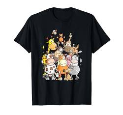 Mega Tierhaufen I Tiermotiv Tierdruck I Fun Tiere T-Shirt von MODARTIS - Lustige Cartoon Fun T-Shirts