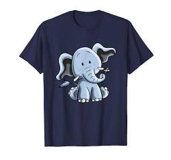 Blaues Elefantenbaby T Shirt I Elefant T-Shirt Kinder T-Shirt von MODARTIS - Lustige Elefanten T-Shirts & Geschenke