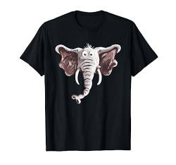 Elefant Kopf T Shirt I Lustige Afrika Tiere Tshirt I Fun T-Shirt von MODARTIS - Lustige Elefanten T-Shirts & Geschenke