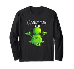 Ohmmm Yoga Frosch T Shirt I Meditation Entspannung Fun Shirt Langarmshirt von MODARTIS - Lustige Frösche T-Shirts & Geschenke