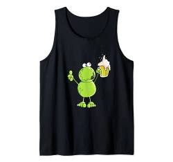 Party Frosch Mit Bier T Shirt I Funshirt Damen Herren Tank Top von MODARTIS - Lustige Frösche T-Shirts & Geschenke