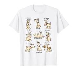 Hunde Yoga Comic T Shirt I Hundefreunde Funshirt T-Shirt von MODARTIS - Lustige Hundemotiv T-Shirts & Geschenke