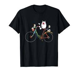 Fahrrad fahrende Katze I Katzenmotiv Katzendruck Katzen Fun T-Shirt von MODARTIS - Lustige Katzen T-Shirts & Geschenke