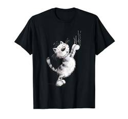 Kratzende Katze I Freche Katze für Katzenfreunde I Fun T-Shirt von MODARTIS - Lustige Katzen T-Shirts & Geschenke