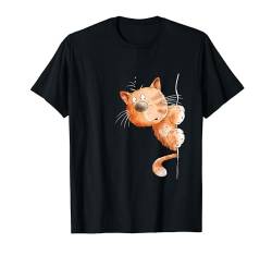 Rot Getigerte Katze I Katzenmotiv Katzendruck Fun T-Shirt von MODARTIS - Lustige Katzen T-Shirts & Geschenke