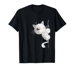 Schwarze Katze I Katzenmotiv Katzendruck Fun T-Shirt von MODARTIS - Lustige Katzen T-Shirts & Geschenke