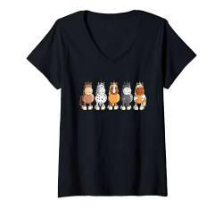 Damen Drolliges Pferde Team T-Shirt I Funny Horses Shirt I Pony T-Shirt mit V-Ausschnitt von MODARTIS - Pferde Cartoon T-Shirts & Geschenke