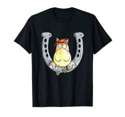 Knuffiges Pferd Im Glück T Shirt I Reitsport T-Shirt I Fun T-Shirt von MODARTIS - Pferde Cartoon T-Shirts & Geschenke