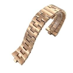 MODBAND 24 mm Edelstahl-Armband, 7 mm, 8 mm, Schnellverschluss-Armbänder, Uhrenarmbänder für VACHERON CONSTANTIN (Color : 8mm Rose gold, Size : 24mm) von MODBAND
