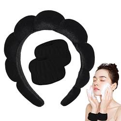 Spa Stirnband Schwamm | Spa Gesicht Stirnband, Weiche Winter Stirnbänder Tuch Stretch Make-up Stirnbänder für Gesicht Waschen Dusche Modgal von MODGAL