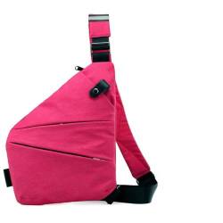 Anti-Diebstahl Reise Schultertasche, Unisex Nylon Brusttasche, Leichte Und Einfache Große Kapazität Anti-Diebstahl Schultertasche, Perfekte Reisebegleiter (Linke Schulter,Rose red) von MODINK