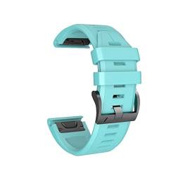 CAREG 26mm 22mm Uhrenbandkompatibel mit Fenix 6x 5x 3 Stunden Silikongurt mit Schnellfreisetzungs -Armbandkompatibel mit Fenix 6 5 5x Plus/945/935 Durable (Color : Mint, Size : 22mm) von MODINK