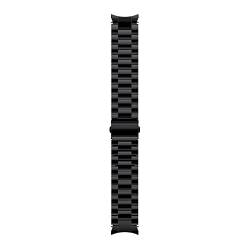 CAREG Edelstahlband 40 44mm kompatibel mit Samsung Galaxy Watch4 Classic drei Links Riemen kompatibel mit Galaxy Watch4 Classic 42 46mm Durable (Color : Noir, Size : 46mm) von MODINK