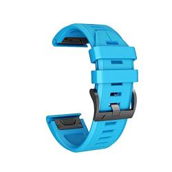MODINK CAREG 26mm 22mm Uhrenbandkompatibel mit Fenix 6x 5x 3 Stunden Silikongurt mit Schnellfreisetzungs -Armbandkompatibel mit Fenix 6 5 5x Plus/945/935 Durable (Color : Blu, Size : 22mm) von MODINK