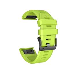 MODINK CAREG 26mm 22mm Uhrenbandkompatibel mit Fenix 6x 5x 3 Stunden Silikongurt mit Schnellfreisetzungs -Armbandkompatibel mit Fenix 6 5 5x Plus/945/935 Durable (Color : Green, Size : 26mm) von MODINK
