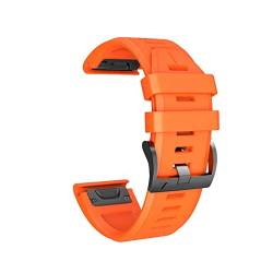 MODINK CAREG 26mm 22mm Uhrenbandkompatibel mit Fenix 6x 5x 3 Stunden Silikongurt mit Schnellfreisetzungs -Armbandkompatibel mit Fenix 6 5 5x Plus/945/935 Durable (Color : Oranje, Size : 22mm) von MODINK
