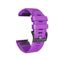 MODINK CAREG 26mm 22mm Uhrenbandkompatibel mit Fenix 6x 5x 3 Stunden Silikongurt mit Schnellfreisetzungs -Armbandkompatibel mit Fenix 6 5 5x Plus/945/935 Durable (Color : Purple, Size : 22mm) von MODINK