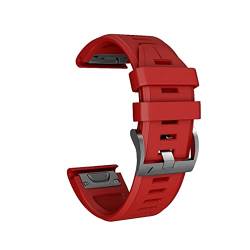 MODINK CAREG 26mm 22mm Uhrenbandkompatibel mit Fenix 6x 5x 3 Stunden Silikongurt mit Schnellfreisetzungs -Armbandkompatibel mit Fenix 6 5 5x Plus/945/935 Durable (Color : Rosso, Size : 22mm) von MODINK